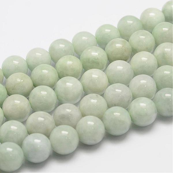 

PandaHall Natural Myanmar Jade/Burmese Jade Beads Strands, Round, 10mm, Hole: 1mm, about 40pcs/strand Myanmar Jade Round Green