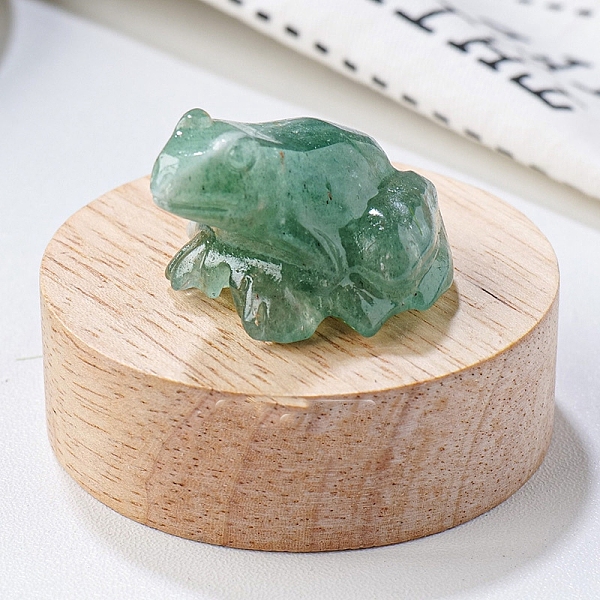 

PandaHall Natural Strawberry Quartz Carved Healing Frog Figurines, Reiki Energy Stone Display Decorations, 37x32x25mm Strawberry Quartz Frog