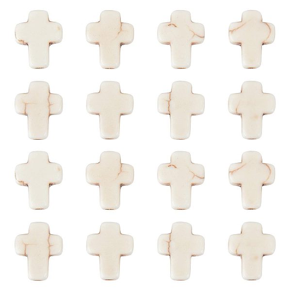 

PandaHall SUNNYCLUE 1 Box 200Pcs White Cross Beads Synthetic Turquoise Tiny Small Cross Beads Semi Precious Stone Bead Loose Spacer Beads...