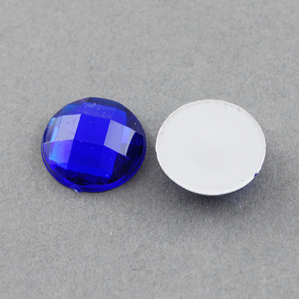 

PandaHall Acrylic Rhinestone Cabochons, Flat Back, Faceted, Half Round, Blue, 20x6mm Acrylic Rhinestone Half Round Blue