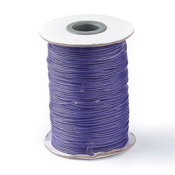 

PandaHall Korean Waxed Polyester Cord, Mauve, 1mm, about 85yards/roll Waxed Polyester Cord Round Purple
