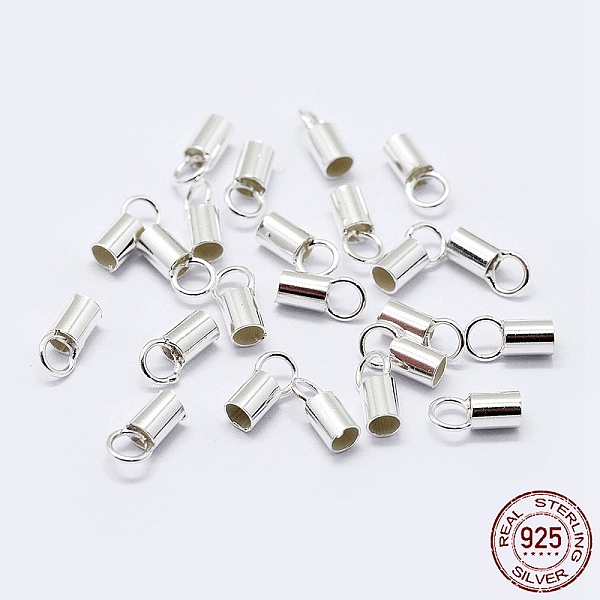

PandaHall 925 Sterling Silver Cord Ends, Silver, 6~7x1.5mm, Hole: 2mm, Inner Diameter: 1mm Sterling Silver