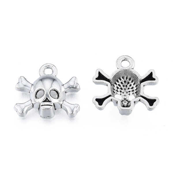 

PandaHall Tibetan Style Alloy Charms, Cadmium Free & Lead Free, Skull, Antique Silver, 14x15x4mm, Hole: 1.8mm, about 1000pcs/1000g Alloy...