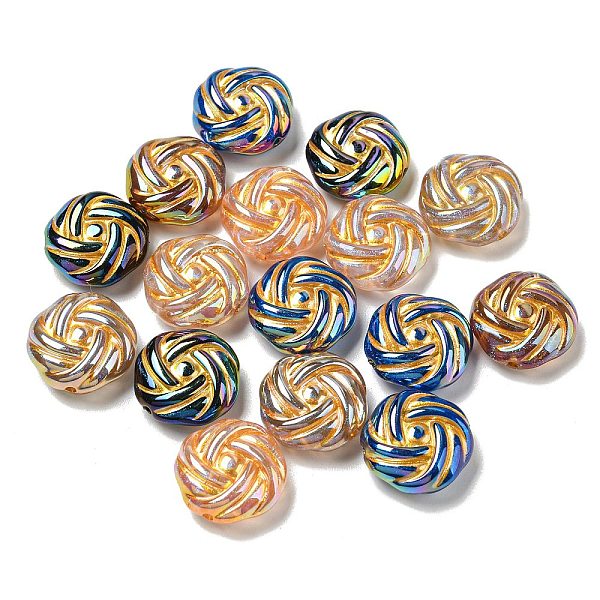 

PandaHall Opaque Acrylic Beads, Golden Metal Enlaced, Flower, Mixed Color, 16x7mm, Hole: 1.5mm Acrylic Flower Multicolor