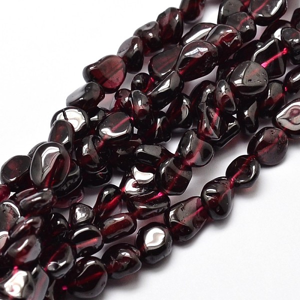

PandaHall Natural Garnet Nuggets Beads Strands, Tumbled Stone, 5~10x6~7x3~7mm, hole: 1mm, about 14.9 inch~15.7 inch Garnet Nuggets