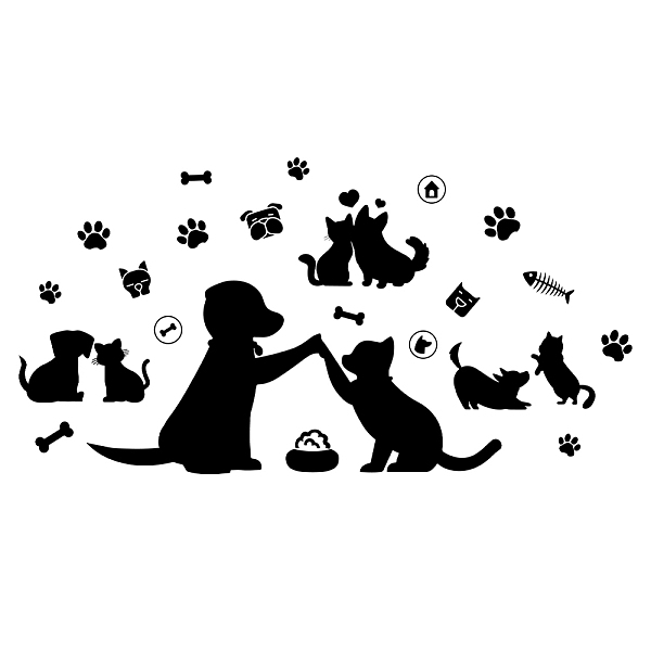 

PandaHall PVC Wall Stickers, Wall Decoration, Cat Shape, 390x950mm PVC Cat Shape