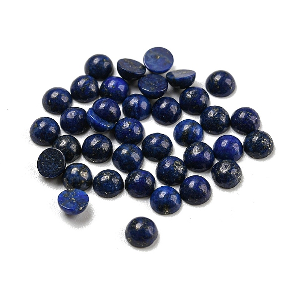 

PandaHall Natural Lapis Lazuli Cabochons, Half Round, 4x2~2.5mm Lapis Lazuli Half Round