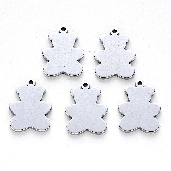 

PandaHall 304 Stainless Steel Pendants, Laser Cut, Blank Stamping Tag, Bear, Stainless Steel Color, 16x11.5x1mm, Hole: 1mm 304 Stainless...