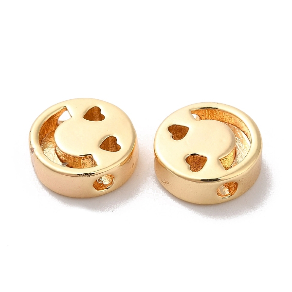 

PandaHall Brass Beads, Smiling Face, Real 18K Gold Plated, 10x3.5mm, Hole: 1.5x1.5mm Brass Smiling Face