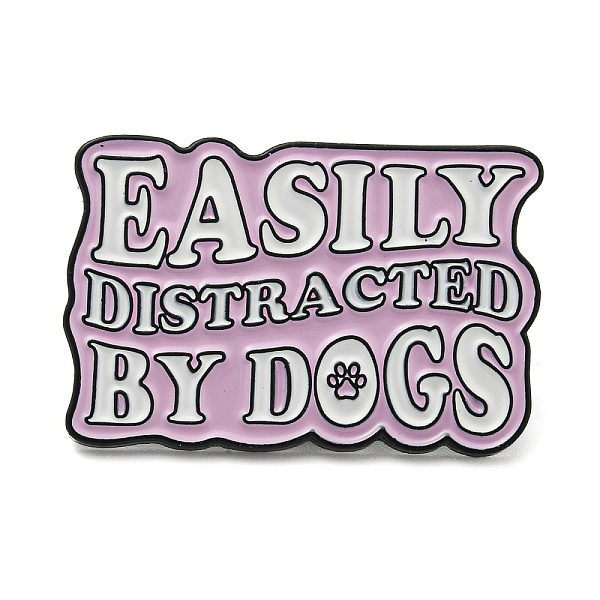 

PandaHall Dog Theme Zinc Alloy Word Brooch, Enamel Pins, for Men Women, Thistle, 20x30x1.6mm Alloy+Enamel Word Purple