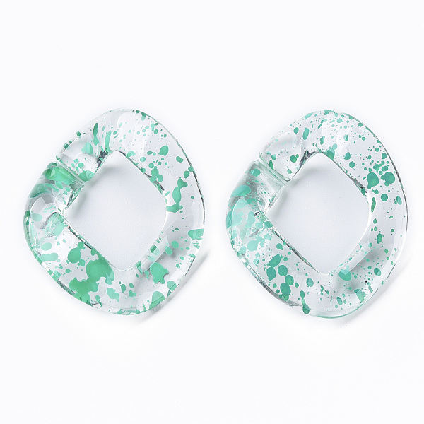

PandaHall Transparent Acrylic Linking Rings, Quick Link Connectors, for Curb Chains Making, Twist Oval, Medium Sea Green, 40x33x10mm, Inner...
