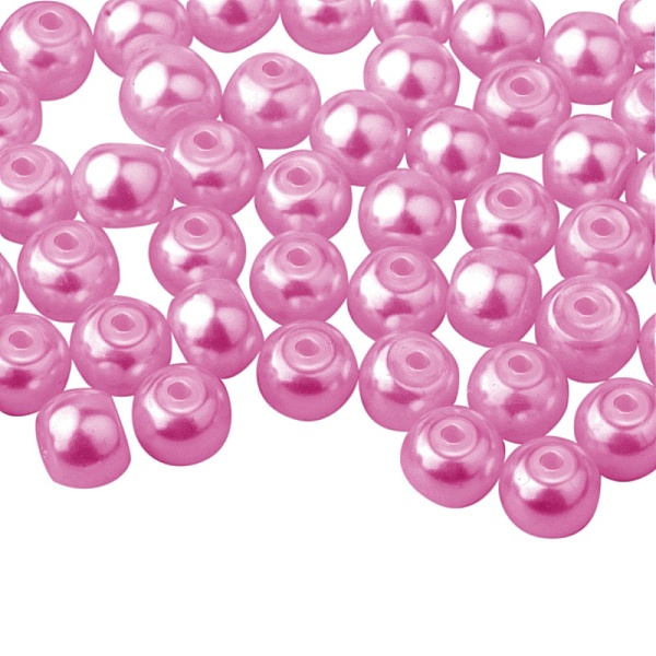 

PandaHall Pearlized Eco-Friendly Dyed Glass Pearl Round Bead, Orchid, 4mm, Hole: 0.7~1.1mm, about 1000pcs/box Glass Round Purple
