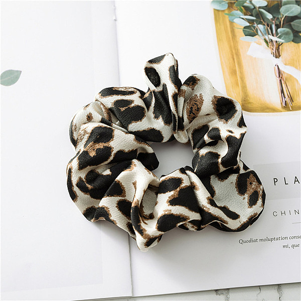 

PandaHall Leopard Print Pattern Cloth Elastic Hair Accessories, for Girls or Women, Scrunchie/Scrunchy Hair Ties, Floral White, 120mm Cloth...