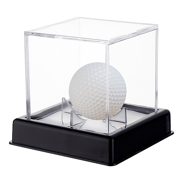 

PandaHall Square Transparent Acrylic Golf Ball Display Case, Dustproof Golf Ball Storage Holder with Base, Black, Finish Product...