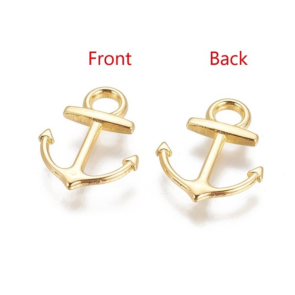 

PandaHall Alloy Pendants, Cadmium Free & Lead Free, Anchor, Golden, 19x15x2mm, hole: 3mm Alloy Anchor & Helm