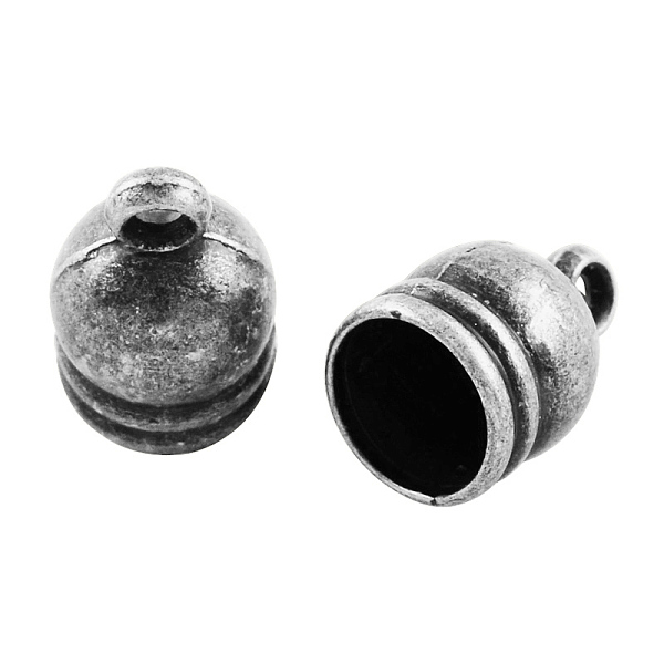 

PandaHall Tibetan Style Alloy Cord Ends, End Caps, Cadmium Free & Lead Free, Antique Silver, 14x9x9mm, Hole: 3mm, Inner Diameter: 8mm Alloy