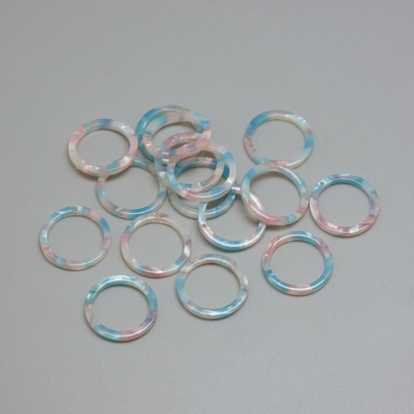 

PandaHall Cellulose Acetate(Resin) Pendants, Ring, Dodger Blue, 34.5x34.5x2.5mm, Hole: 0.8mm Cellulose Acetate Ring Blue