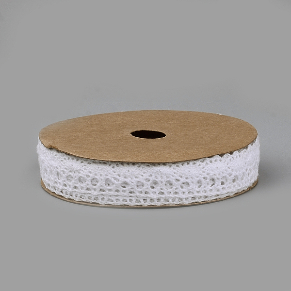 

PandaHall Cotton Ribbons, White, 5/8 inch(16mm), about 2yards/roll(1.83m/roll) Cotton None White
