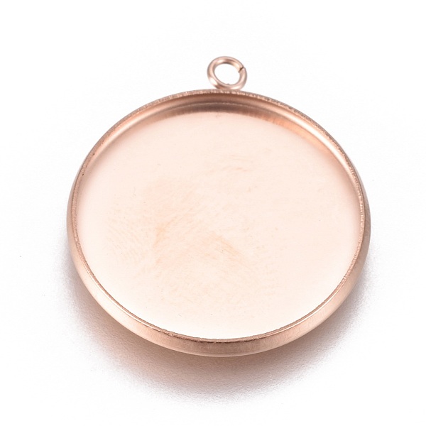 

PandaHall Ion Plating(IP) 304 Stainless Steel Pendant Cabochon Settings, Plain Edge Bezel Cups, Flat Round, Rose Gold, Tray: 20mm...