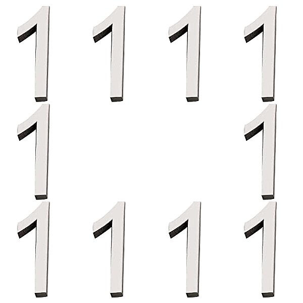 PandaHall CREATCABIN 10pcs Mailbox Numbers 1 House Address Number Stickers Self Adhesive House Numbers Acrylic for House Apartment Home...