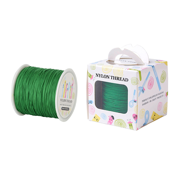 

PandaHall Nylon Thread, Green, 0.8mm, about 98.43yards/roll(90m/roll) Nylon Green
