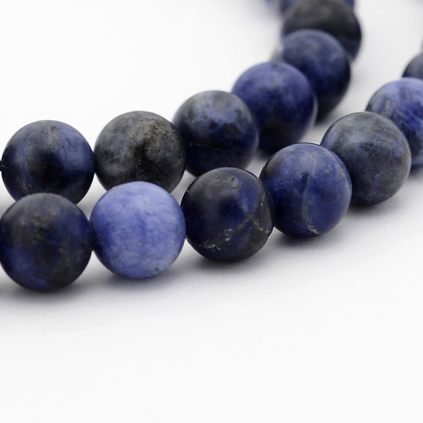 

PandaHall Sodalite Round Bead Strands, 8mm, Hole: 1mm, about 45pcs/strand, 15 inch Sodalite Round