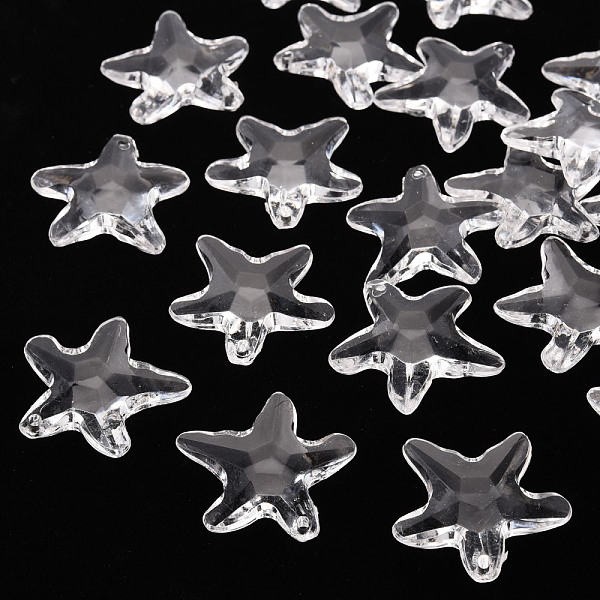 

PandaHall Transparent Acrylic Beads, Star, Clear, 28.5x29.5x7.5mm, Hole: 1.8mm, about 189pcs/500g Acrylic Star Clear