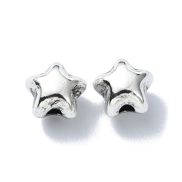 

PandaHall Tibetan Style Alloy Beads, Star, Antique Silver, 7x7.5x6mm, Hole: 1.5mm, about 609pcs/500g Alloy Star
