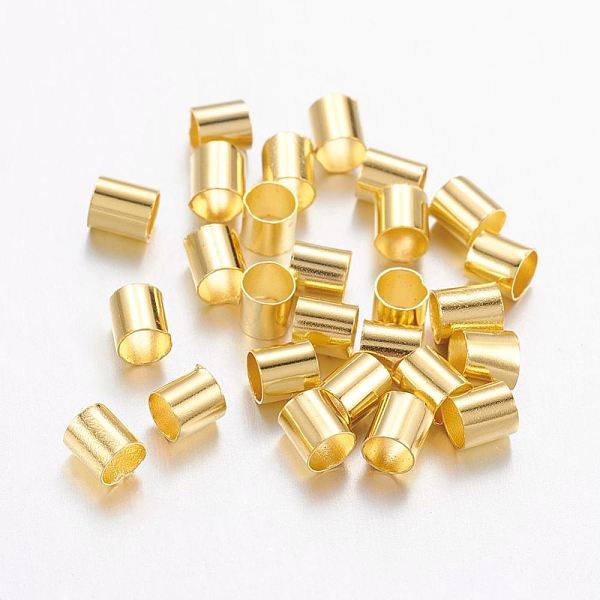 

PandaHall Brass Crimp Beads, Tube, Cadmium Free & Nickel Free & Lead Free, Golden, 3x3mm, Hole: 2.5mm, about 450pcs/10g Brass Tube