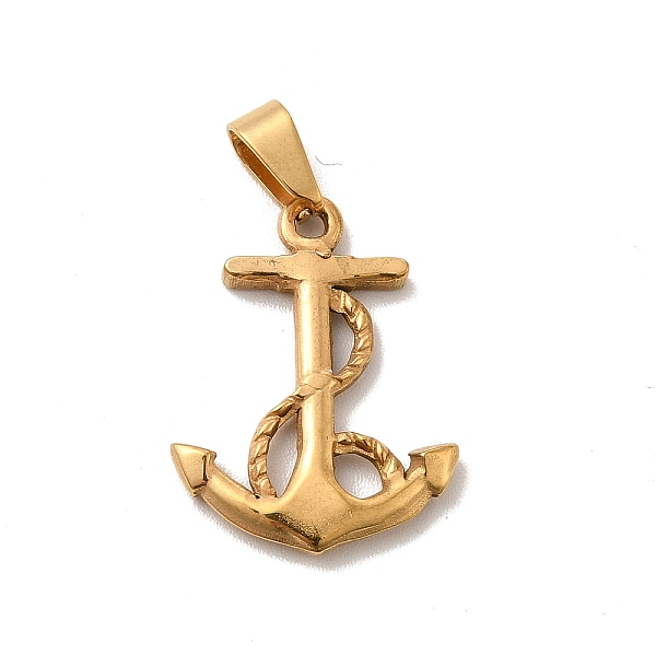 

PandaHall Vacuum Plating 201 Stainless Steel Pendants, Anchor Charms, Golden, 21x16x2mm, Hole: 6x3mm 201 Stainless Steel Anchor & Helm
