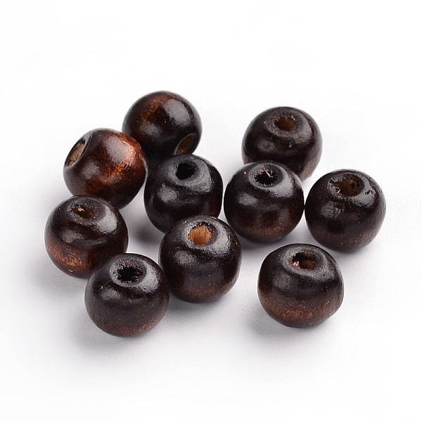 

PandaHall Natural Maple Wood Beads, Dyed, Round, Coffee, 12x10.5mm, Hole: 3mm, about 1800pcs/1000g Maple Wood Round Brown