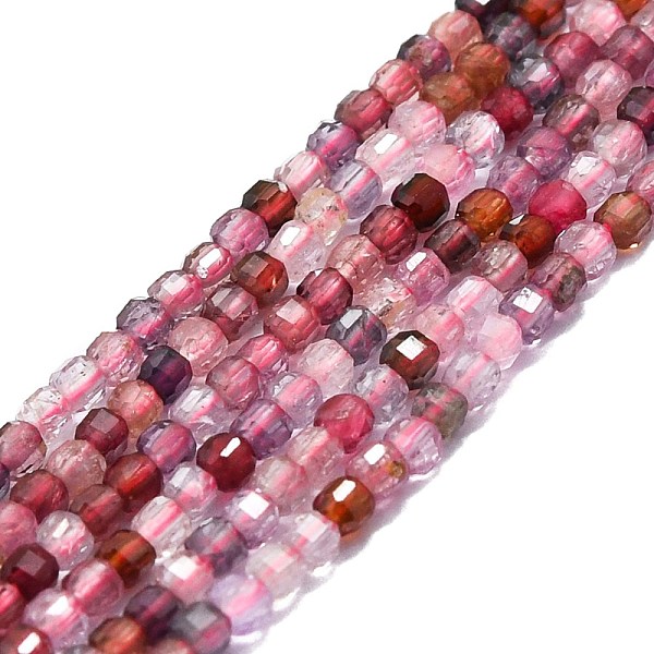 

PandaHall Natural Spinel Beads Strands, Faceted, Cube, 2x2x2mm, Hole: 0.6mm, about 182pcs/strand, 15.16''~15.55''(38.5~39.5cm) Spinel Cube