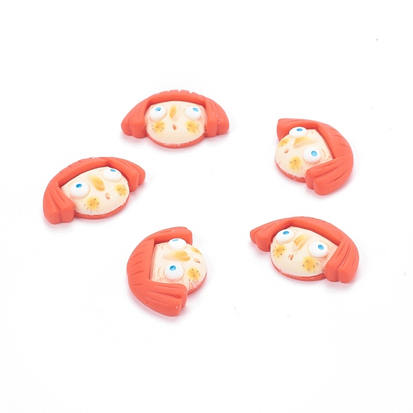 

PandaHall Resin Cabochons, Girl, Light Coral, 17x26x7mm Resin Human