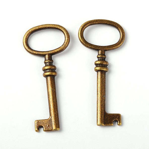 

PandaHall Tibetan Style Alloy Pendants, Cadmium Free & Nickel Free & Lead Free, Key, Antique Bronze, 41x17x4.5mm Alloy Key