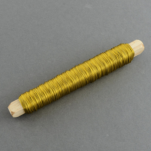 

PandaHall Round Iron Wire, Goldenrod, 24 Gauge, 0.5mm, about 164.04 Feet(50m)/roll, 10 rolls/set Iron Round Gold
