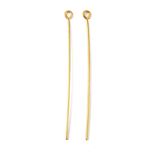 

PandaHall Brass Eye Pin, Cadmium Free & Lead Free, Golden, 50x0.7mm, Hole: 2mm, about 5000pcs/1000g Brass