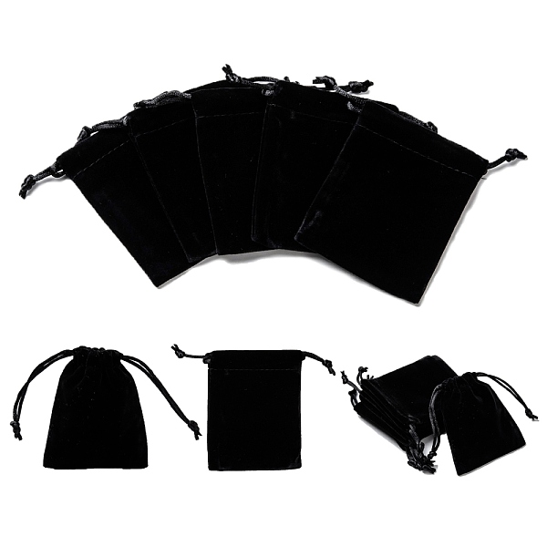 

PandaHall Velvet Cellphone Bags, Rectangle, Black, 9x7cm Velvet Black