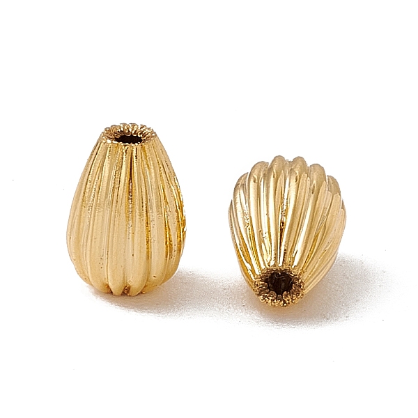 

PandaHall Brass Beads, Long-Lasting Plated, Corrugated Vase Shape, Real 18K Gold Plated, 7x5mm, Hole: 1mm Brass Vase
