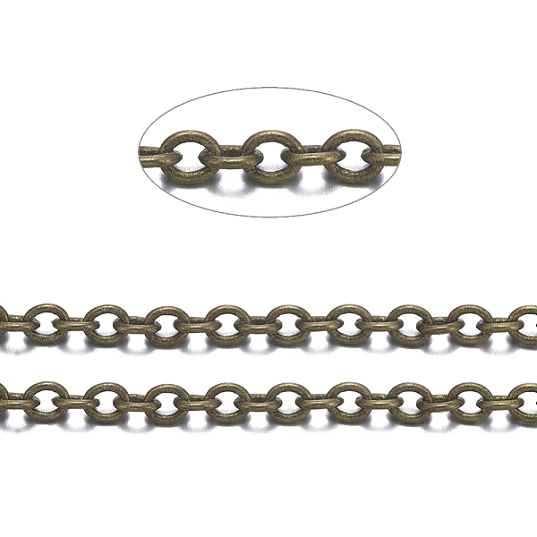 

PandaHall Brass Cable Chains, Soldered, with Spool, Oval, Long-Lasting Plated, Cadmium Free & Nickel Free & Lead Free, Antique Bronze...