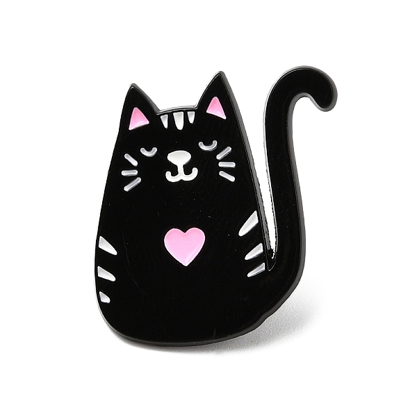 猫エナメルピン