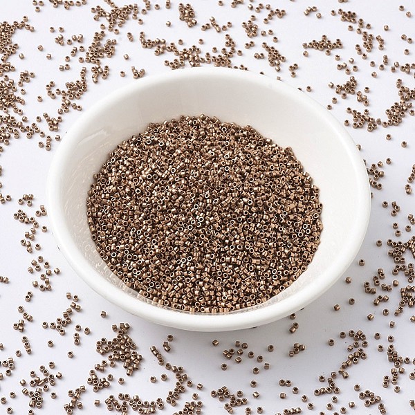 

PandaHall MIYUKI Delica Beads, Cylinder, Japanese Seed Beads, 11/0, (DB0040) Copper Plate, 1.3x1.6mm, Hole: 0.8mm, about 2000pcs/10g Glass..., Brown