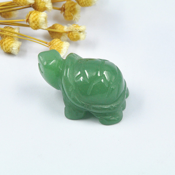 

PandaHall Natural Green Aventurine Display Decorations, Tortoise Feng Shui Ornament for Longevity, for Home Office Desk, 38~42x25~27x20mm...