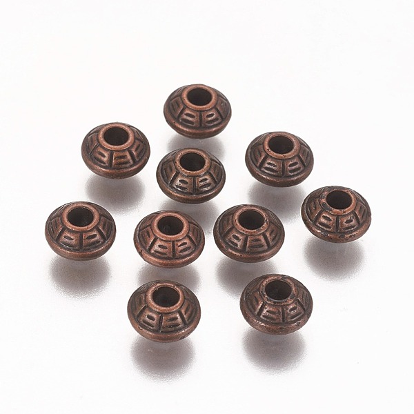 

PandaHall CCB Plastic Beads, Rondelle, Red Copper, 10.5x7mm, Hole: 3.5mm Plastic Rondelle