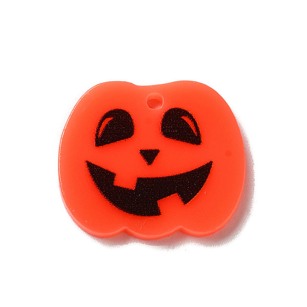 

PandaHall Halloween Charm, Printed Acrylic Pendants , Pumpkin, 18.5x21.5x2mm, Hole: 1.5mm Acrylic Pumpkin