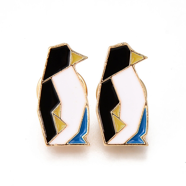 

PandaHall Alloy Enamel Brooches, Enamel Pin, with Brass Butterfly Clutches, Penguin, Light Gold, Cadmium Free & Nickel Free & Lead Free..., Black