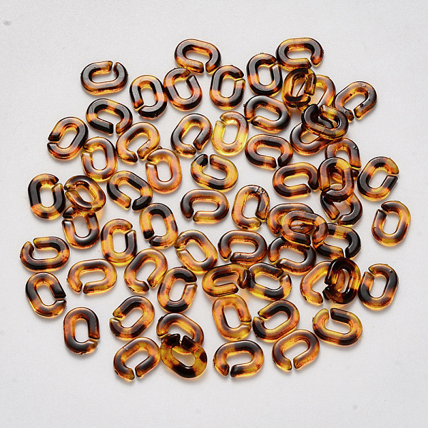 

PandaHall Acrylic Linking Rings, Two Tone, Quick Link Connectors, For Cable Chains Making, Oval, Saddle Brown, 9x6.5x2mm, Inner Diameter...