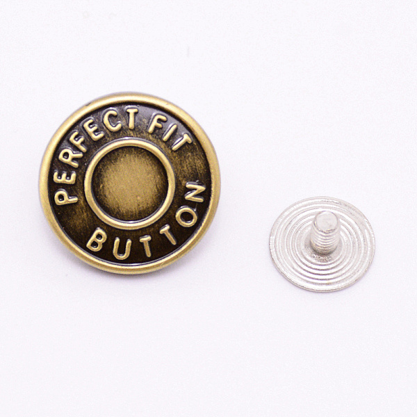 

PandaHall Zinc Alloy Scalable & Removable Button Pins for Jeans, Round, Antique Bronze, 15x17x7mm Alloy Flat Round