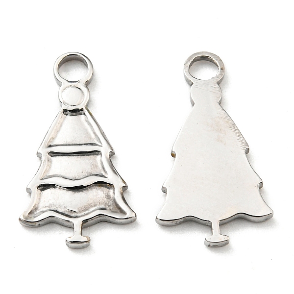 

PandaHall 304 Stainless Steel Pendants, Manual Polishing, Christmas Theme, Christmas Tree Charms, Stainless Steel Color, 18x10x1.5mm, Hole...