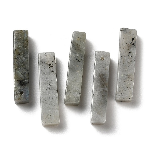 

PandaHall Natural Labradorite Pendants, Rectangle Charms, 39~40x9.5~10x8~8.5mm, Hole: 1.8~2mm Labradorite Rectangle