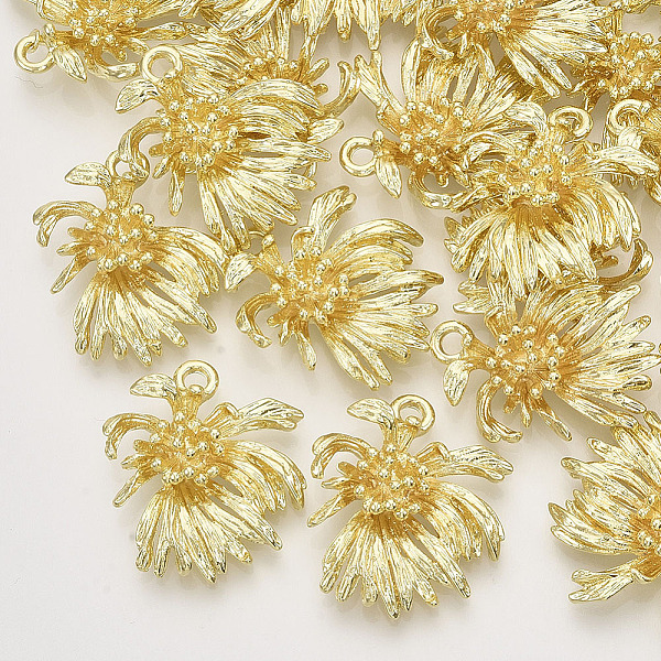 

PandaHall Alloy Pendants, Flower, Light Gold, 25x24x6mm, Hole: 2.5mm Alloy Flower